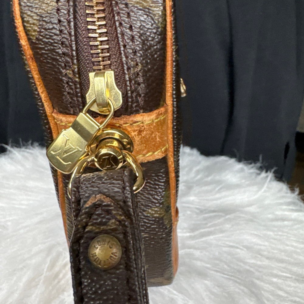 Louis Vuitton Vintage Marly Dragonne GM Clutch Bag Monogram Brown CanvasWristlet - Picture 13 of 16
